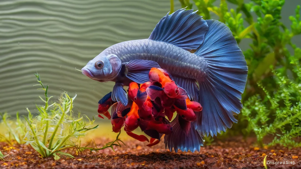 Pregnant Betta Fish Giving Birth